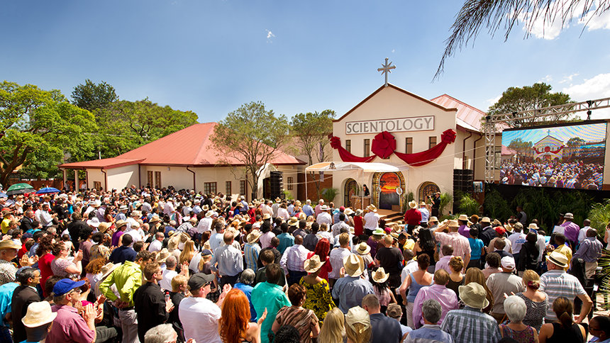 Slavnostní otevření Scientologické církve v Pretorii v Jihoafrické republice 
