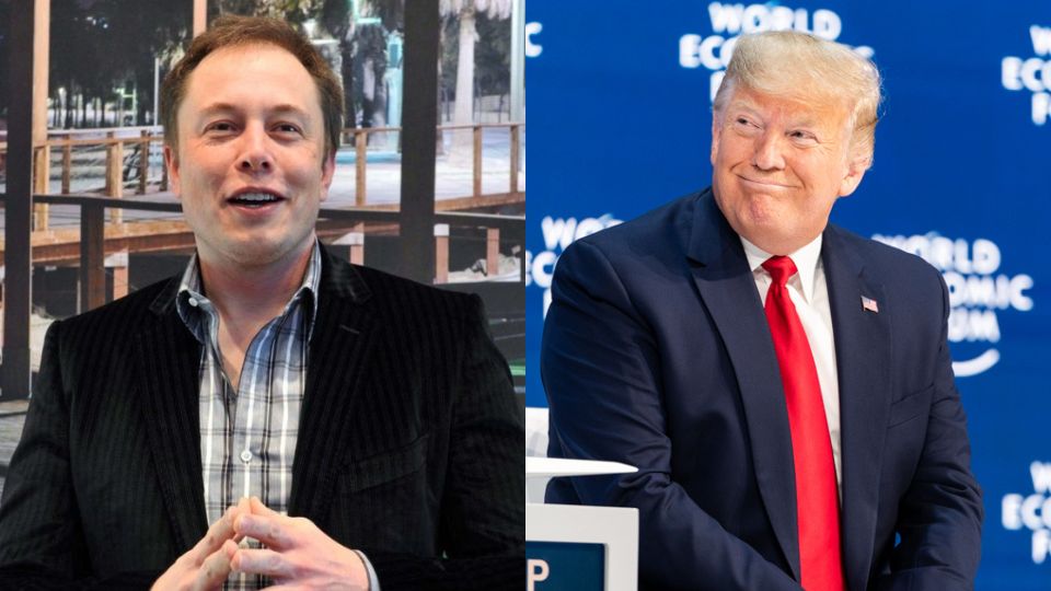 Elon Musk a Bývalý americký prezident Donald Trump